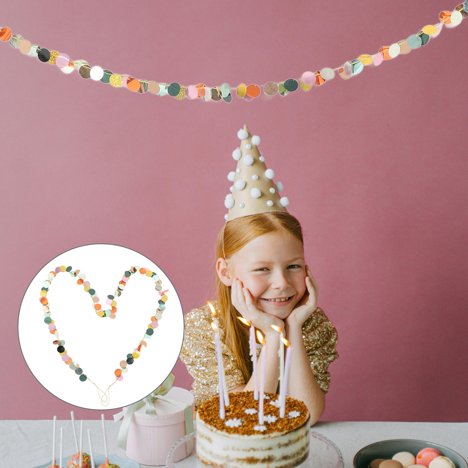 Nursery - Plastic Round Garland Hanging Banner Decor