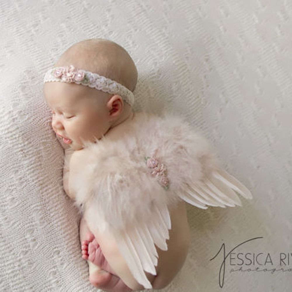 Baby Gear - 2pcs/set Cute Newborn Angel Feather Wings