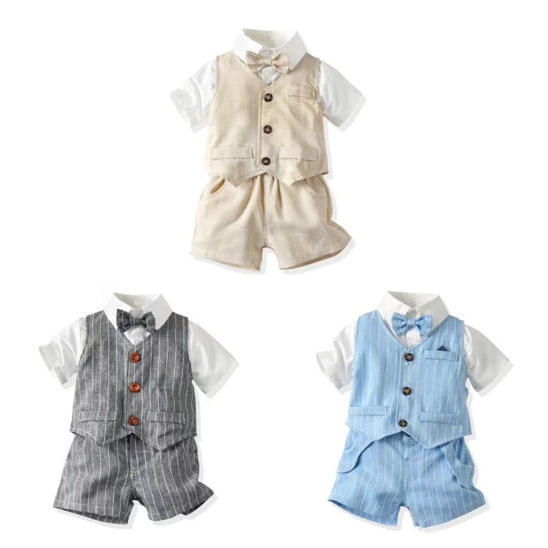 Infant British Gentleman Outfi - Baby Boy Suit Set Baptism ulasan dan harga