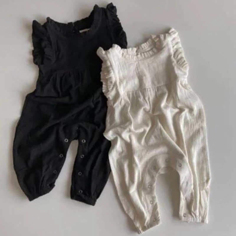2026 Summer New Baby Rompers   - Baby Summer Linen Sleeveless Jumpsuit ulasan dan harga