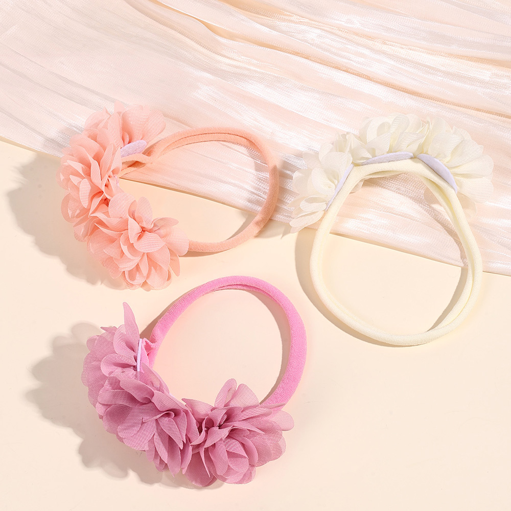 3Pcs Chiffon Flower Headbands  - Baby Gear ulasan dan harga