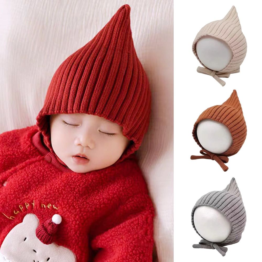 Cute Solid Color Baby Hat Wint - Infant Beanie Hat With Ears ulasan dan harga