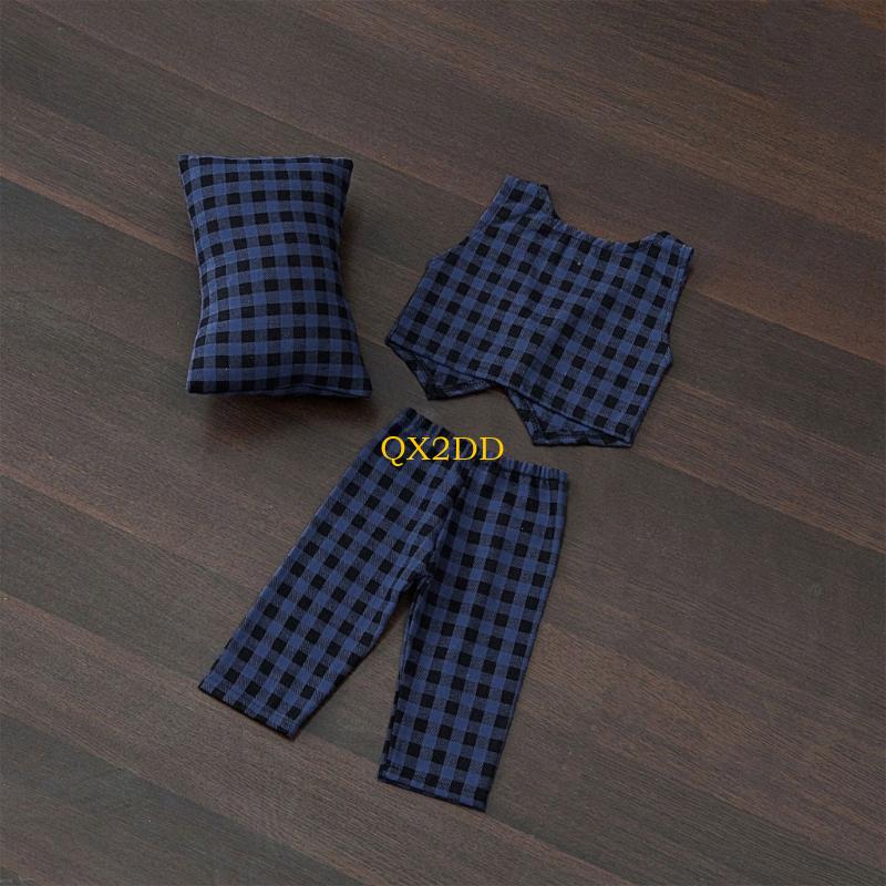 QX2D Checkered Pillow Pants &  - Infant Photography Props Outfit ulasan dan harga