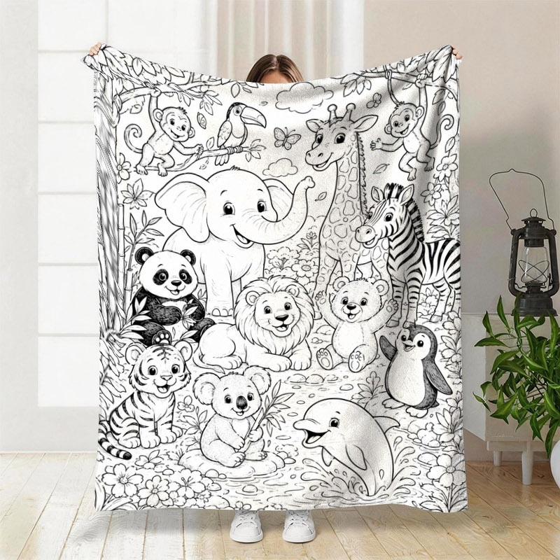 Black White Jungle Zoo Animal  - Nursery ulasan dan harga