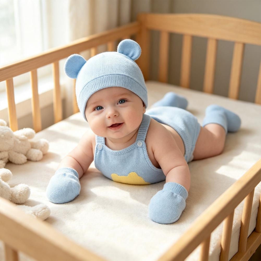 Newborn Foot Protectors Newbor - Infant Beanie Hat With Ears ulasan dan harga