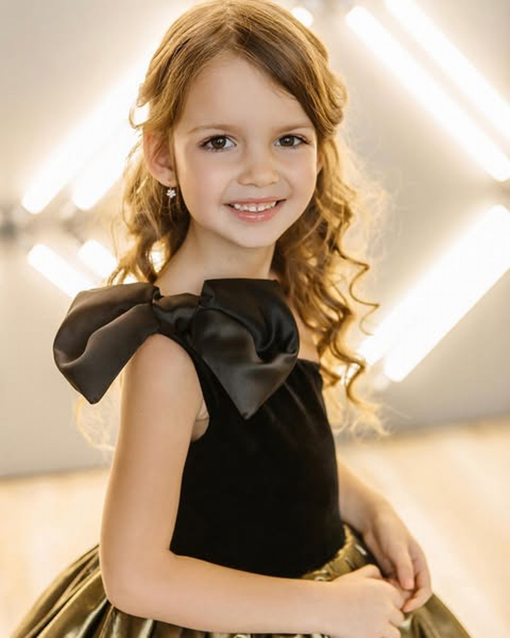 New Black And Gold Satin Flowe - Toddler Girl Tulle Party Dress ulasan dan harga
