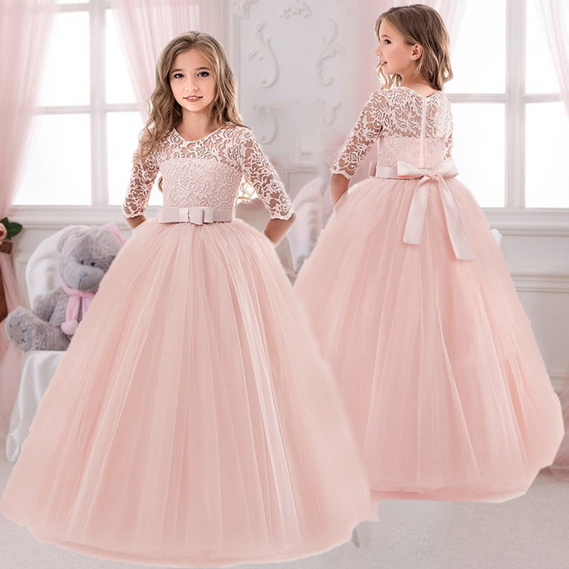 Girls Lace Embroidered Bow Pri - Toddler Girl Tulle Party Dress ulasan dan harga